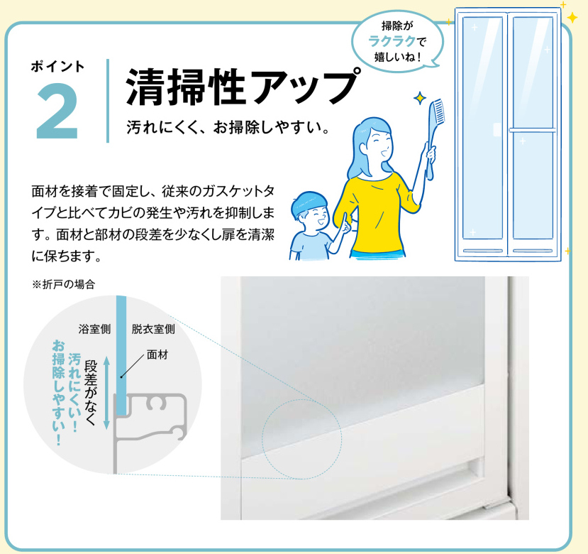 清掃性アップ